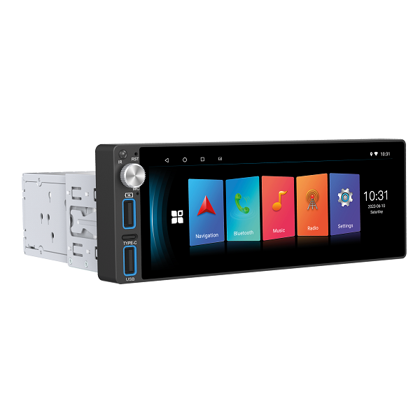 ESTEREO SIMPLE DIN BLAULINE BCM-690A 6.8 PULGADAS ANDROID AUTO CARPLAY GPS