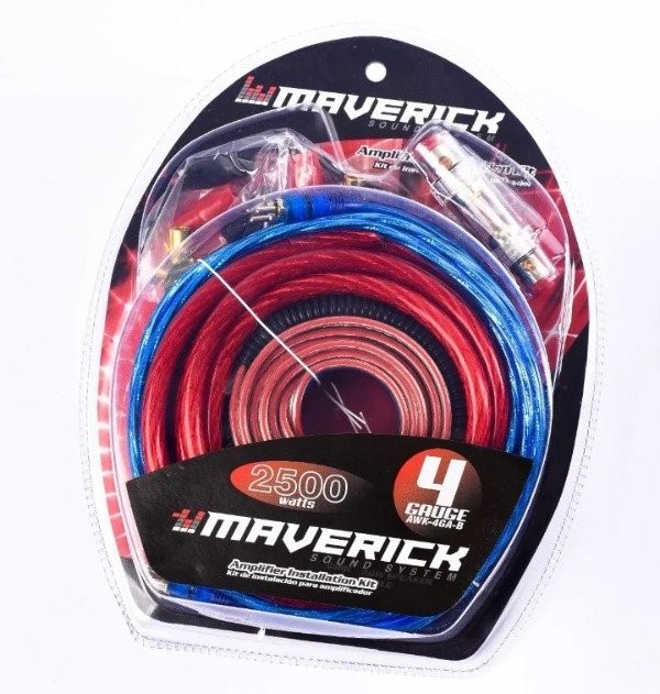 KIT DE CABLES MAVERICK AWK-4GA-B / 4 gauge / 2500 watts