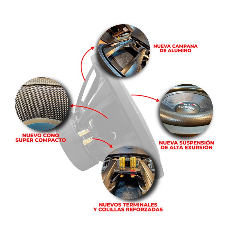 SUBWOOFER BOMBER BICHO PAPAO 2023 15 PULGADAS / 800RMS / D4 / MODELO NUEVO