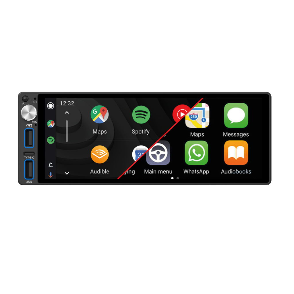 ESTEREO SIMPLE DIN BLAULINE BCM-690A 6.8 PULGADAS ANDROID AUTO CARPLAY GPS – imagen 3