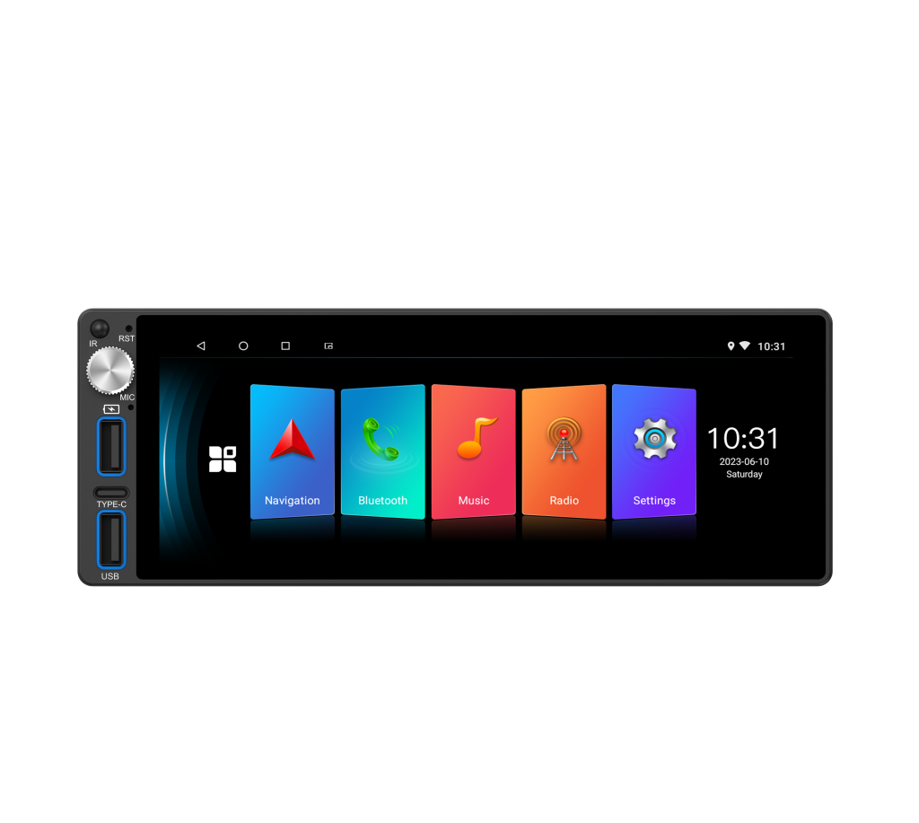 ESTEREO SIMPLE DIN BLAULINE BCM-690A 6.8 PULGADAS ANDROID AUTO CARPLAY GPS – imagen 2