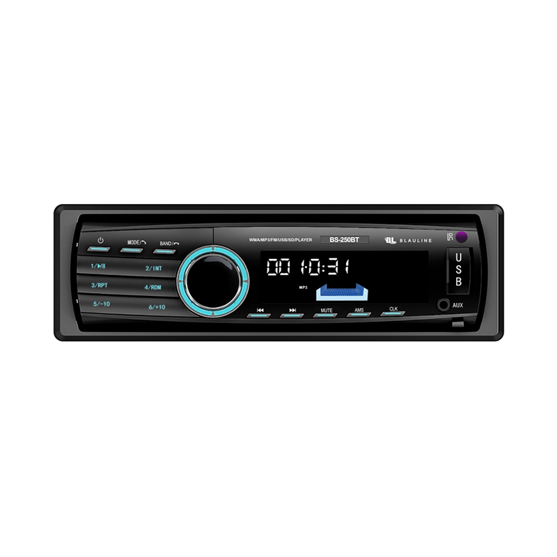 ESTEREO SIMPLE DIN BLAULINE BS-250BT / CON USB / AUX / BT / FRENTE DESMONTABLE