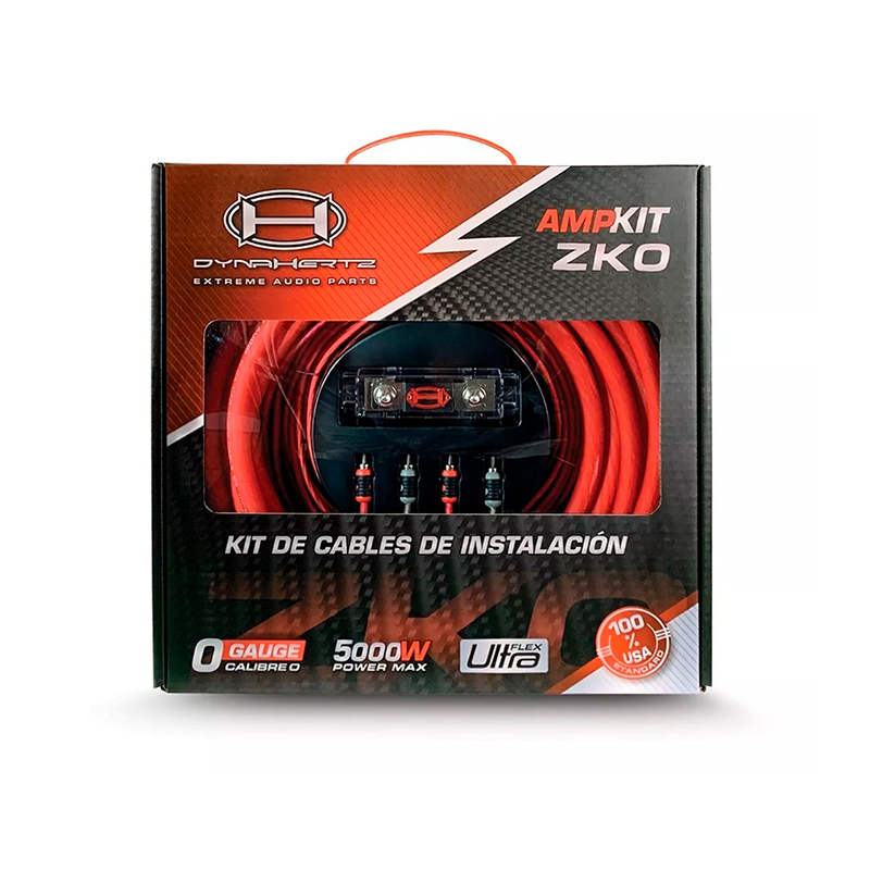 KIT DE CABLES DYNAHERTZ ZK0 / 0AWG / ALTA CALIDAD