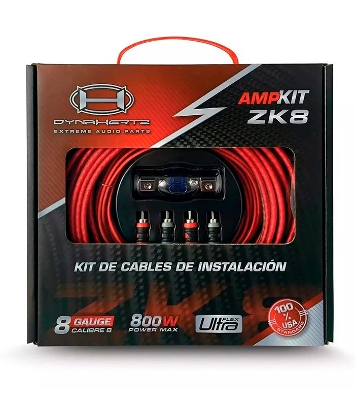 KIT DE CABLES DYNAHERTZ ZK8 / 8AWG / ALTA CALIDAD