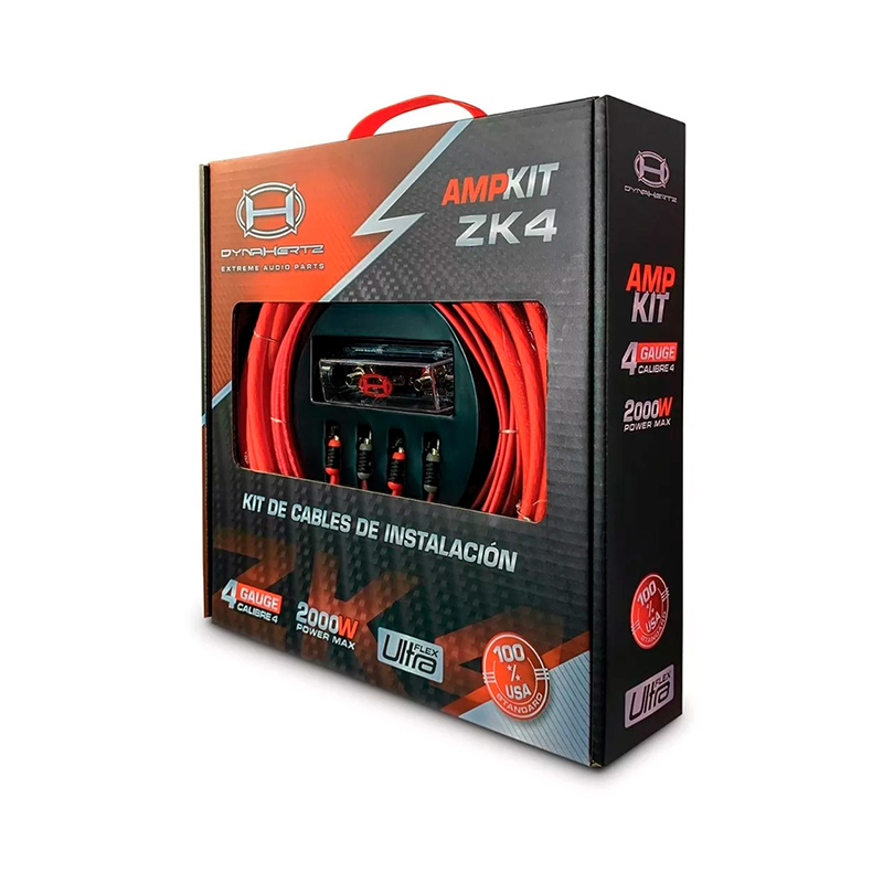 KIT DE CABLES DYNAHERTZ ZK4 / 4AWG / ALTA CALIDAD