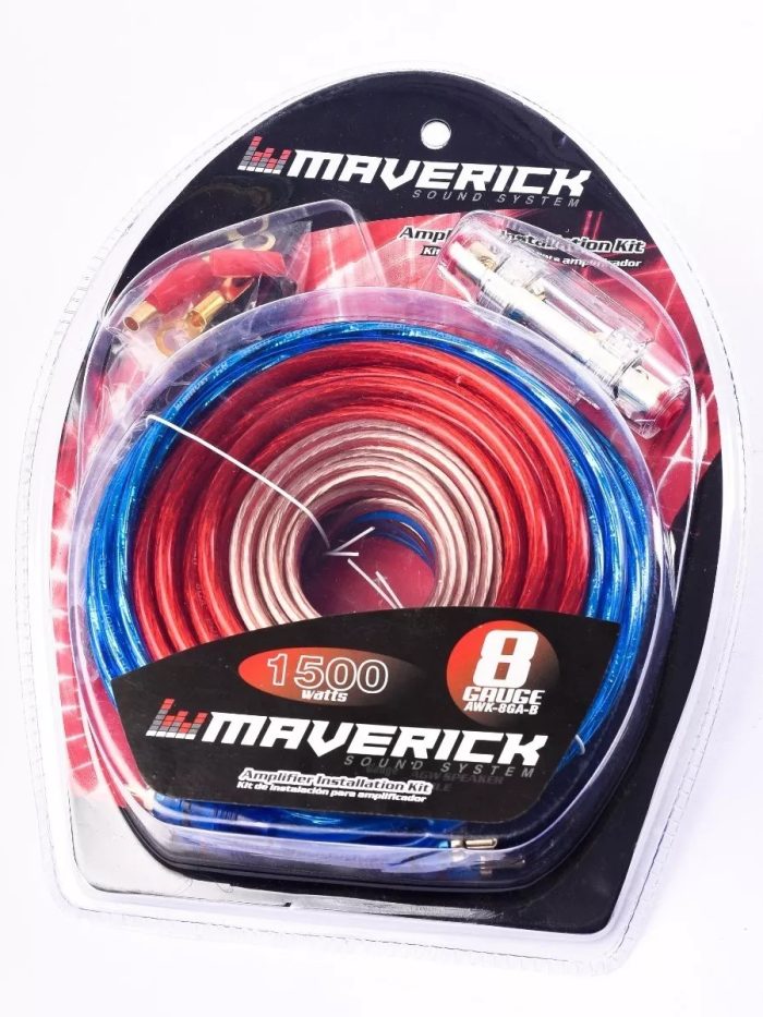 KIT DE CABLES MAVERICK AWK-8GA-B / 8 gauge / 1500 watts