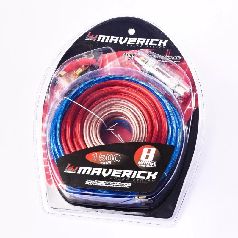 KIT DE CABLES MAVERICK AWK-8GA-B / 8 gauge / 1500 watts