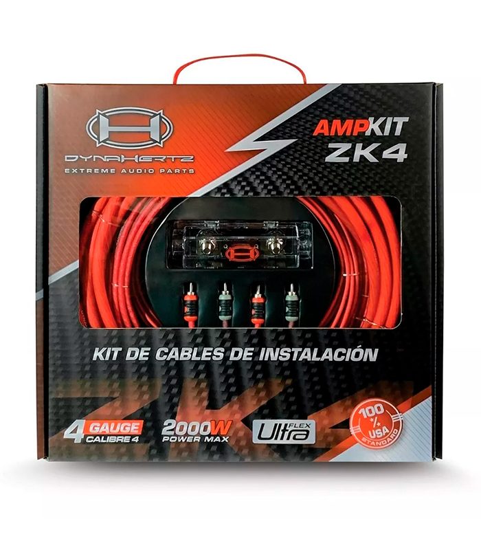 KIT DE CABLES DYNAHERTZ ZK4 / 4AWG / ALTA CALIDAD