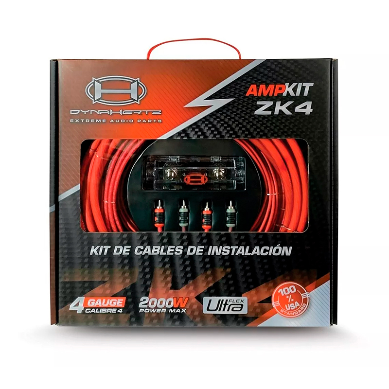 KIT DE CABLES DYNAHERTZ ZK4 / 4AWG / ALTA CALIDAD