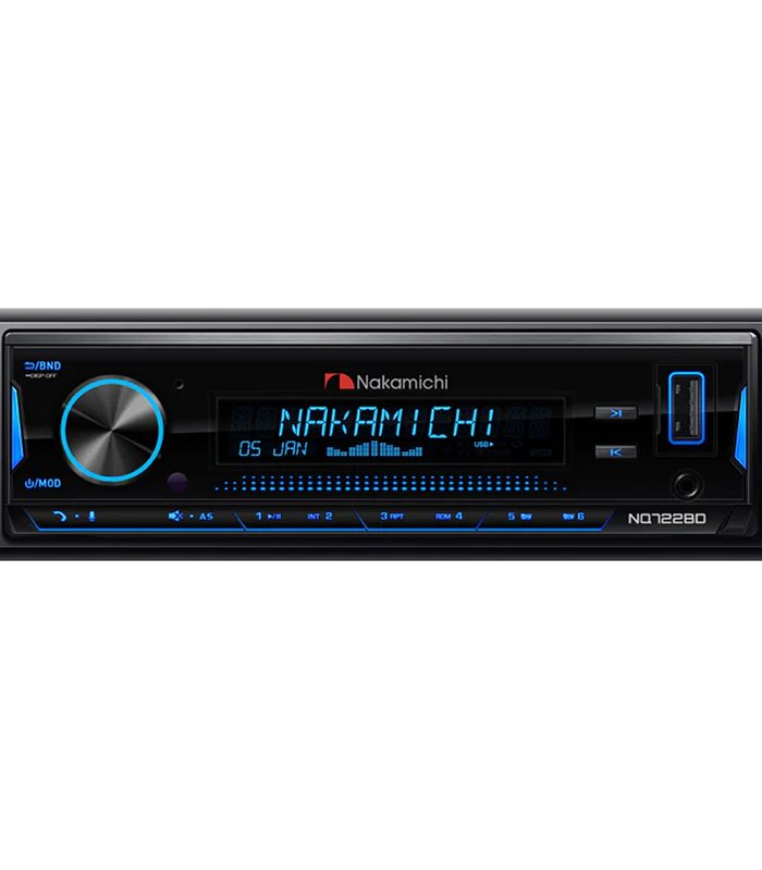 ESTEREO NAKAMICHI NQ722BD / BLUETOOTH / USB / 25 BANDAS EQ  / 3 PARES DE RCA / 4V DSP