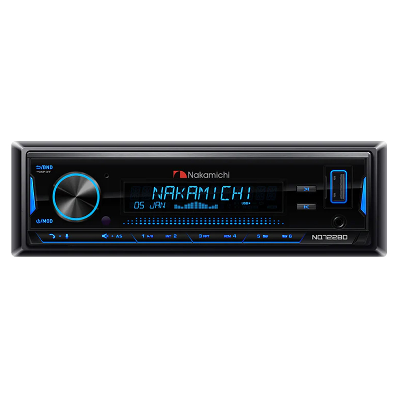 ESTEREO NAKAMICHI NQ722BD / BLUETOOTH / USB / 25 BANDAS EQ  / 3 PARES DE RCA / 4V DSP