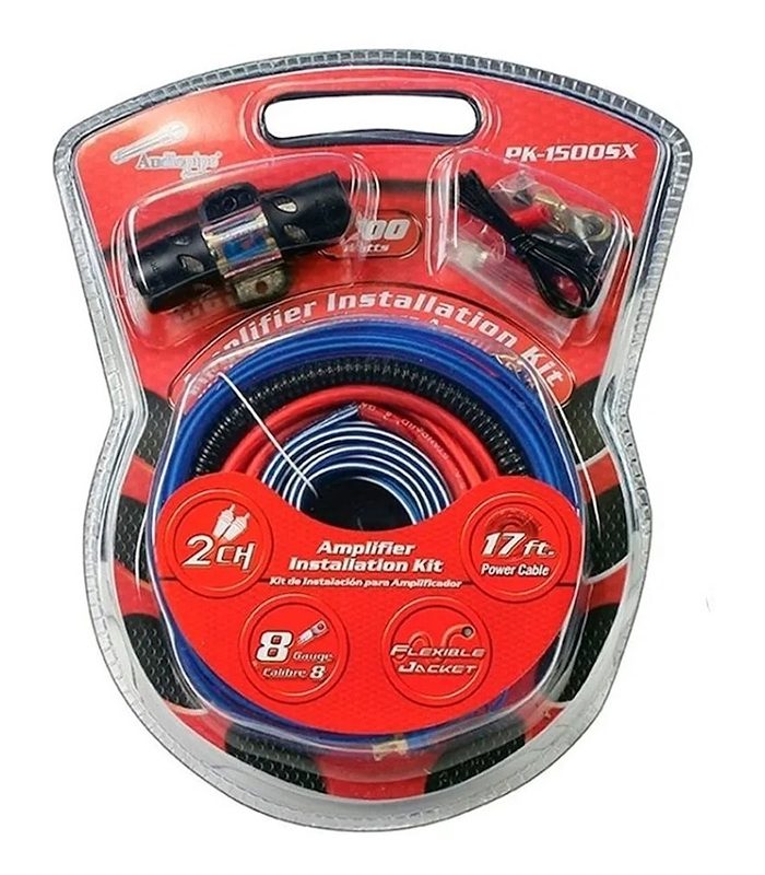 KIT DE CABLES PARA POTENCIA AUDIOPIPE DE 8 GAUGES