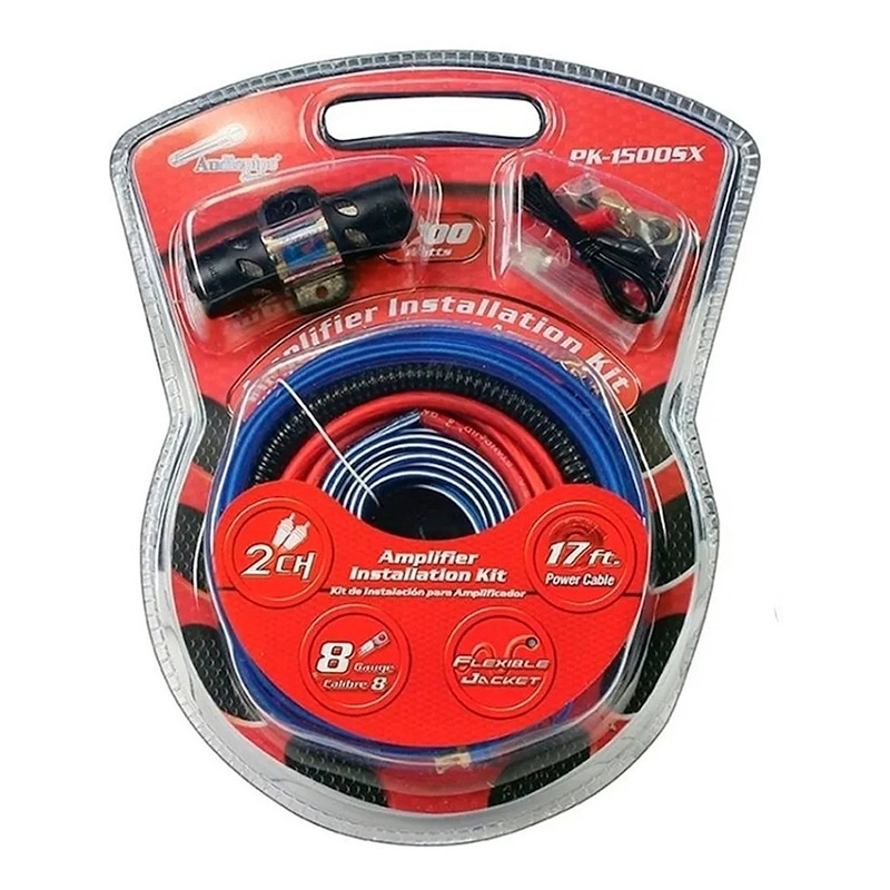 KIT DE CABLES PARA POTENCIA AUDIOPIPE DE 8 GAUGES