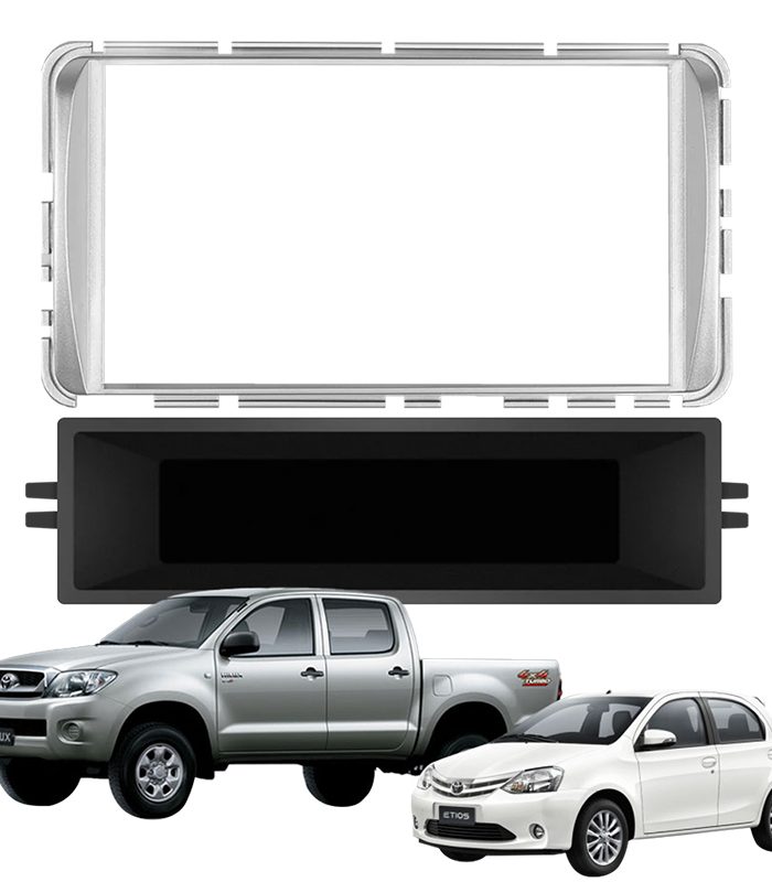 MARCO ADAPTADOR PERMAK 1 Y 2DIN ETIOS/HILUX 12-21 PLATA