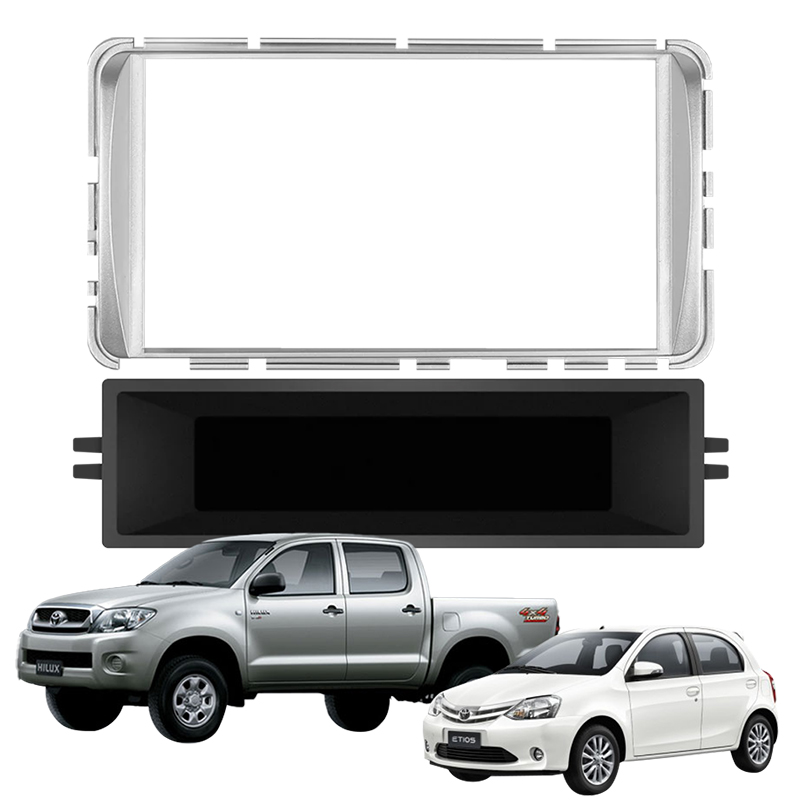 MARCO ADAPTADOR PERMAK 1 Y 2DIN ETIOS/HILUX 12-21 PLATA