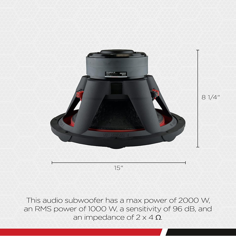 SUBWOOFER AUDIOPIPE TXX-BD2-15 / 15 PULGADAS / 1800 Watts
