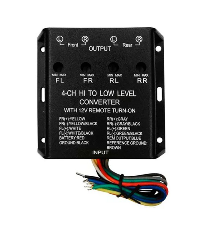 ADAPTADOR DE IMPEDANCIA BLAULINE BA-4R CON REMOTO 4 CANALES