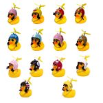 PATITOS CON CASCO CON ANTEOJOS, CADENA Y HELICE VARIOS MODELOS