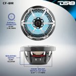 PARLANTES MARINOS DS18 CF-8 / 8 PULGADAS / RBG / 150RMS / 4OHMS