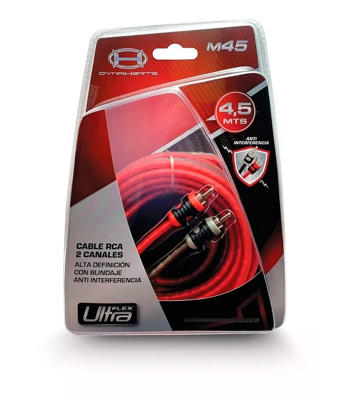 CABLE RCA DYNAHERTZ M45 / 4.5M / CON BLINDAJE ANTI INTERFERENCIA