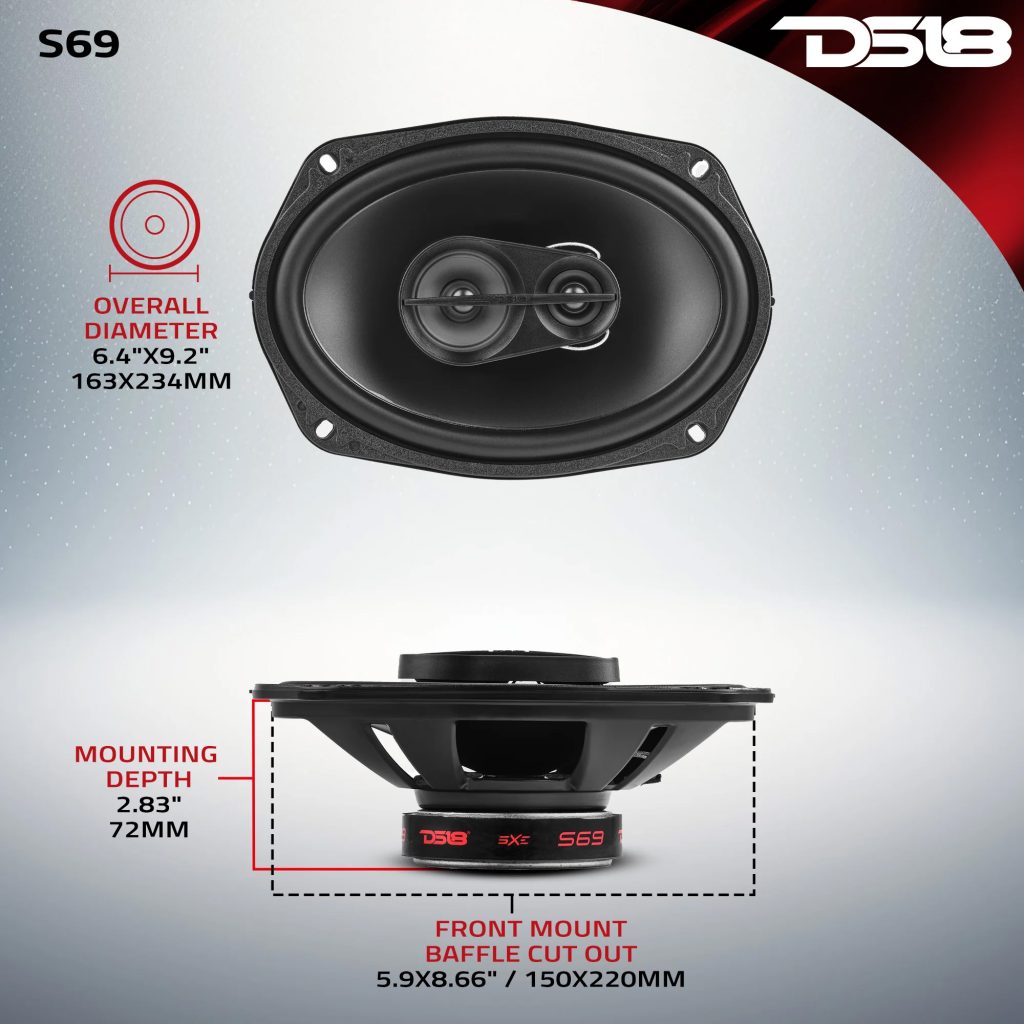 PARLANTES DS18 S-69 6X9 PULGADAS 3 VIAS 80RMS 240W 4OHMS – imagen 7