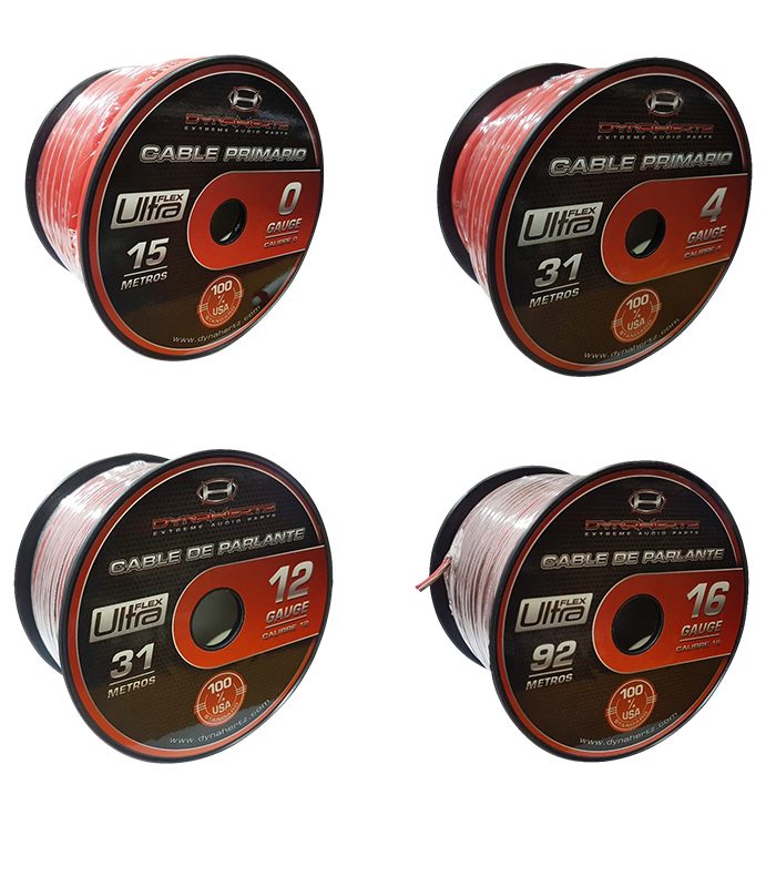 ROLLO CABLE DYNAHERTZ / 0AWG / 4AWG / 12AWG / 16AWG