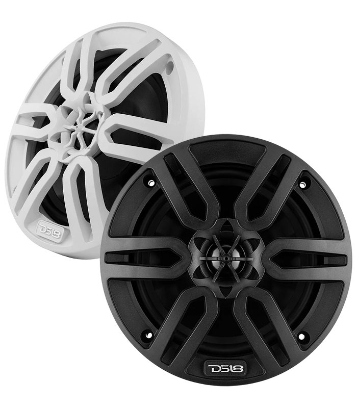 PARLANTES MARINOS DS18 MP6 WH/BK / 6 PULGADAS / 60RMS / 180W BL