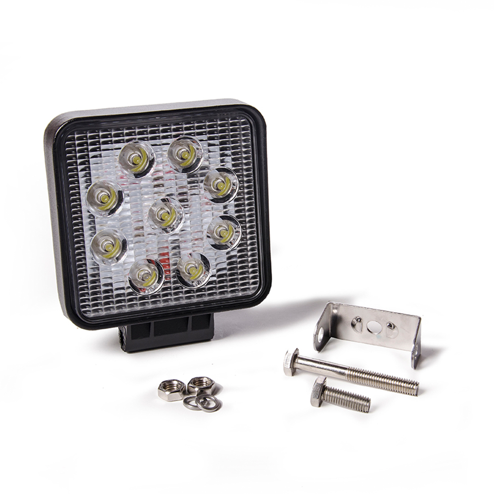 Faro Led Cuadrado LUX LED DJ1012SPEP 27w 9 Led 3w Blanco 12v – imagen 4