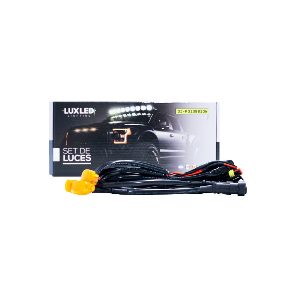 Kit 3 Faros LUX LED DJ-KD138810W Para Parrilla Tipo Raptor