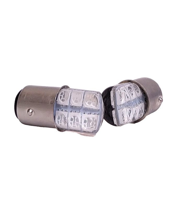 Kit Lampara KOBO LED12499SILAMB P21 5w 12 Led Cob Silica Ambar 12v