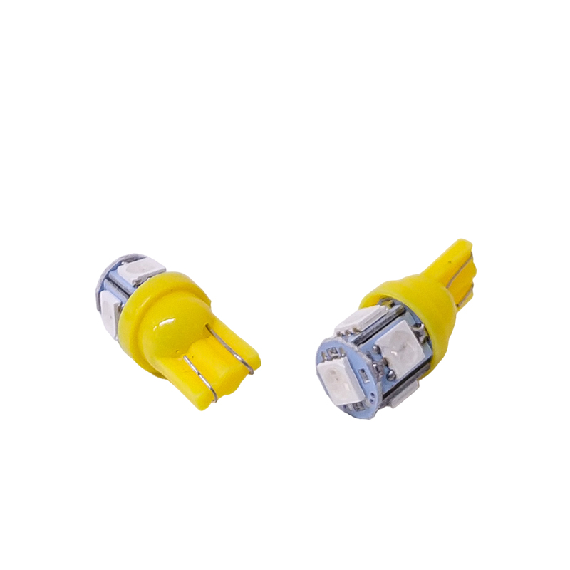 Kit Lampara KOBO LED12961AMA5P T10 5 Led SMD 5050 Amarillo 12v