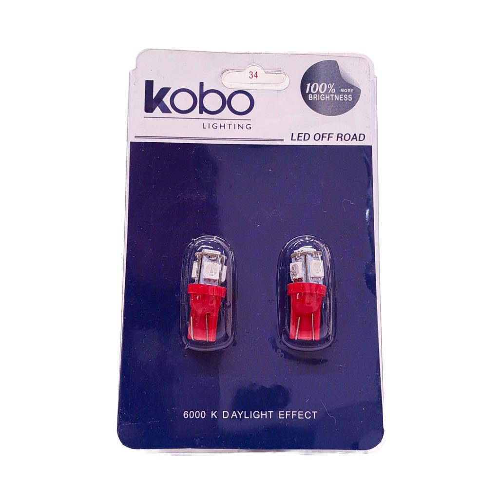 Kit Lamparas KOBO LED12961ROJ5P T10 5 LED SMD 5050 ROJO 12V – imagen 4