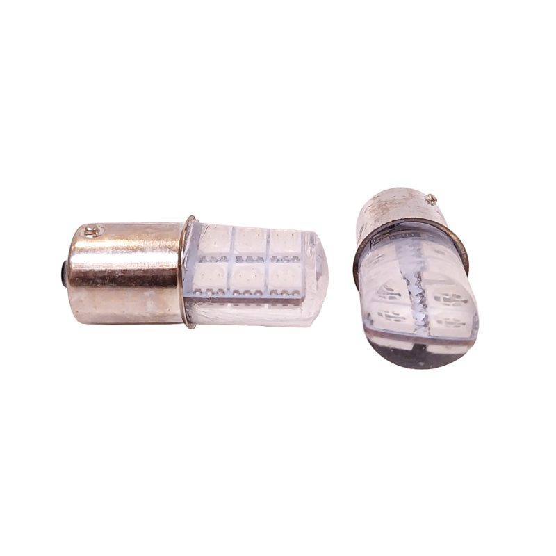 Kit Lampara KOBO LED12498SILAMB P21W 12 Led Cob Silica Ambar 12v