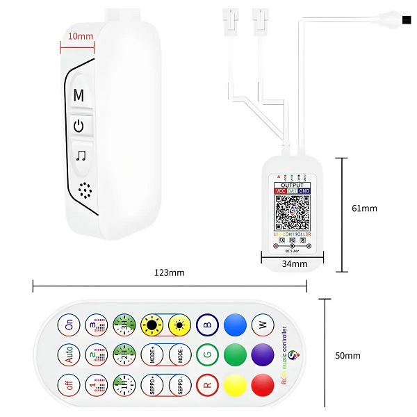 Mini Controladora RF PIXEL LED con Bluetooth – imagen 2