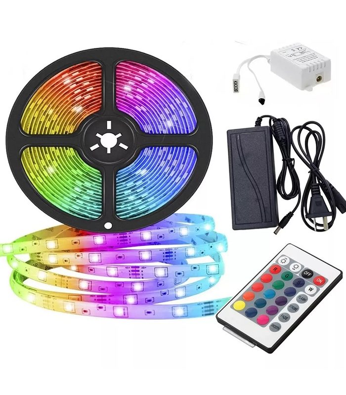 Tira Led RBG LUMILED + Controladora + Control Remoto por 5 metros