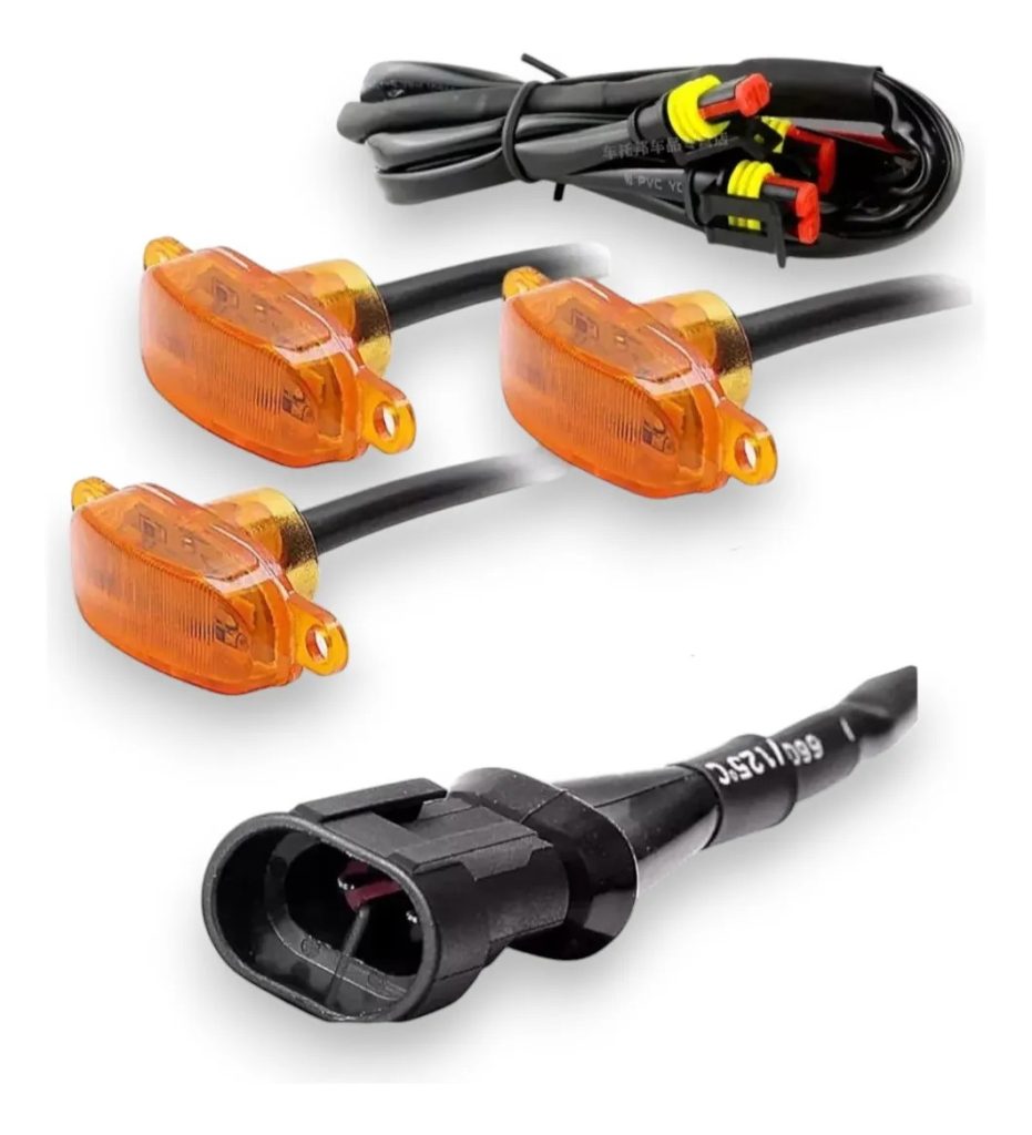 Kit 3 Faros LUX LED DJ-KD138810W Para Parrilla Tipo Raptor