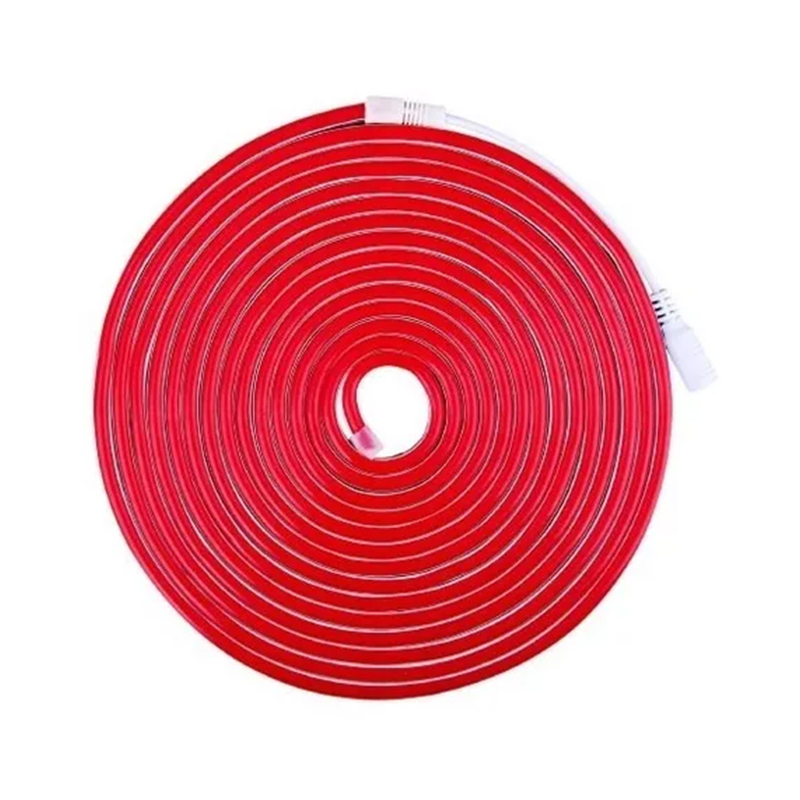 Tira Neon Led Roja Flexible 5 mts Exterior