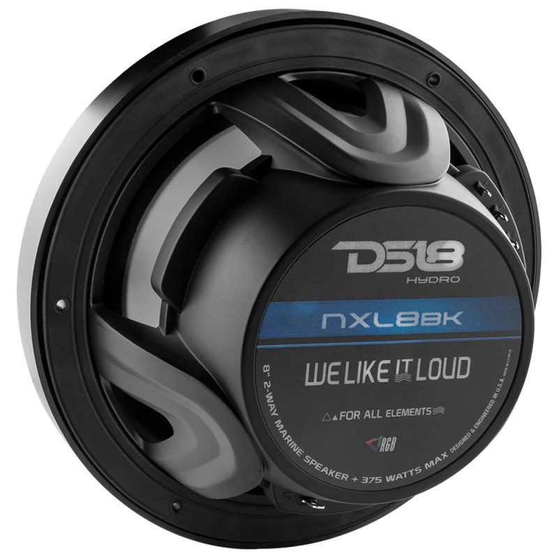 Parlantes Marinos DS18 NXL-8Bk  8 pulgadas 125 rms RGB 4ohms