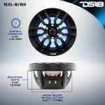 Parlantes Marinos DS18 NXL-8Bk  8 pulgadas 125 rms RGB 4ohms