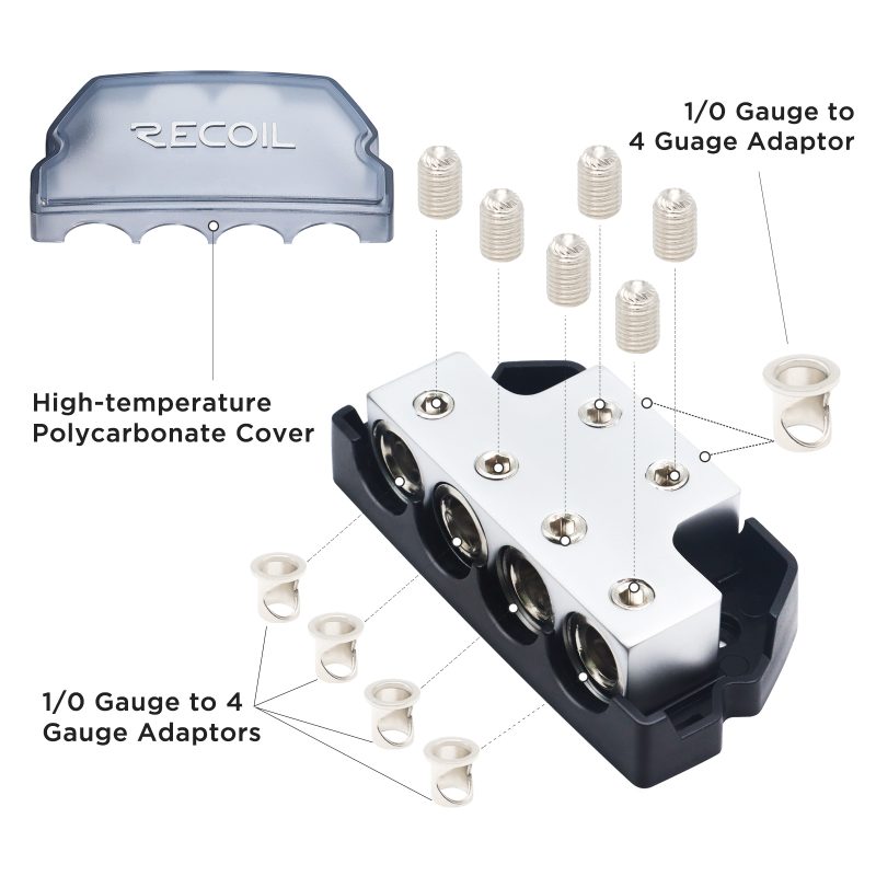 BLOQUE DISTRIBUIDOR RECOIL BDB24 2X0GA + 4X0/4GA