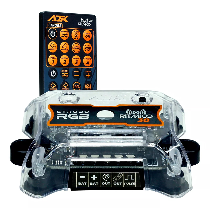 KIT AJK RITHYM STROBO RGB + 2 LED 6W + CONTROL
