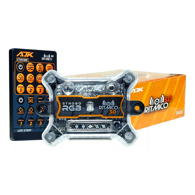 KIT AJK RITHYM STROBO RGB + 2 LED 6W + CONTROL