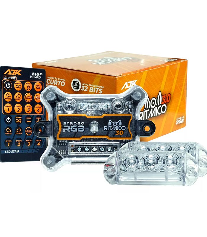 KIT AJK RITHYM STROBO RGB + 2 LED 6W + CONTROL