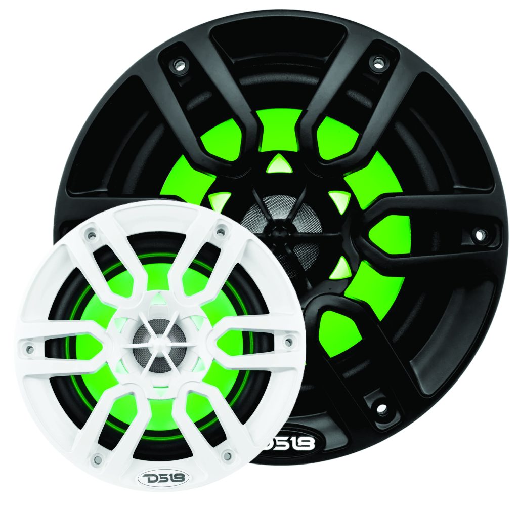 PARLANTES MARINOS DS18 NXL-6 6 PULGADAS RGB 100RMS NEGROS JUEGO