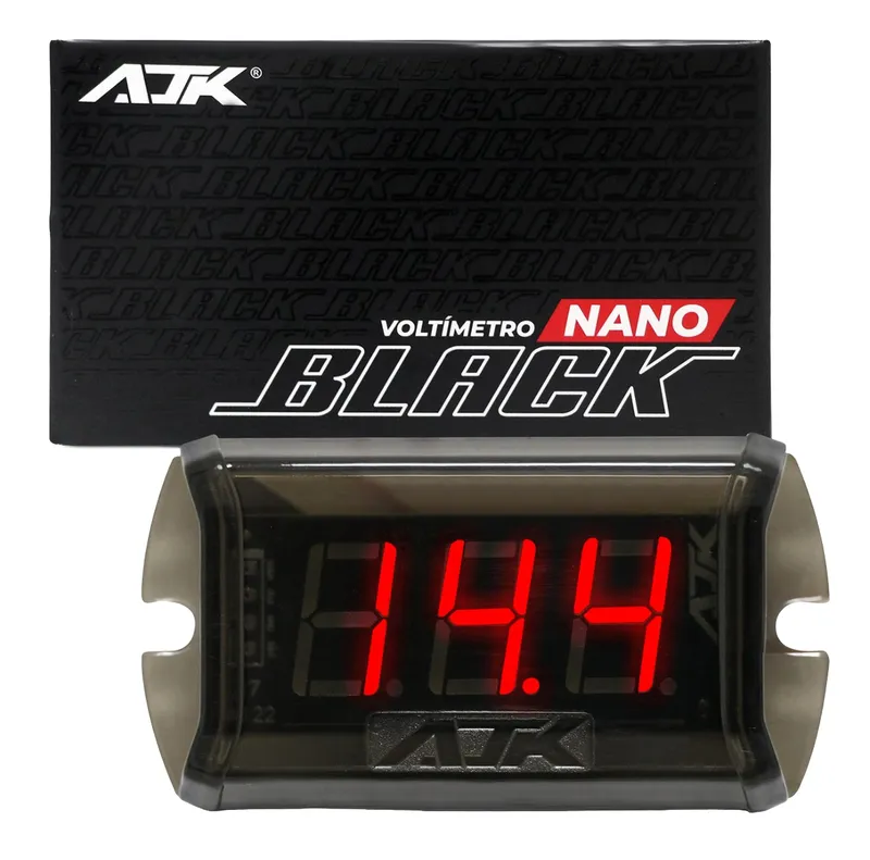 VOLTIMETRO AJK NANO BLACK 12V
