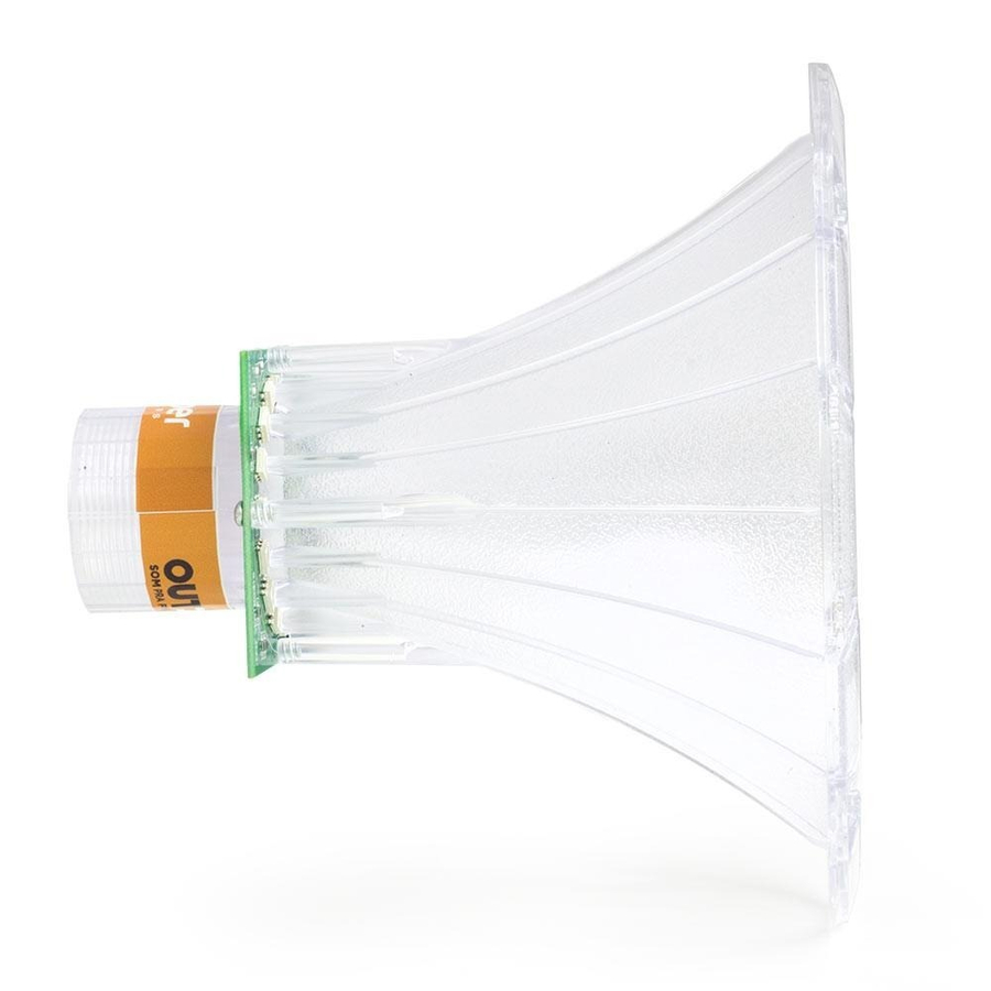 Corneta Difusor Bomber 1 Pulgada Corta Transparente Con Iluminacion Rgb – imagen 2