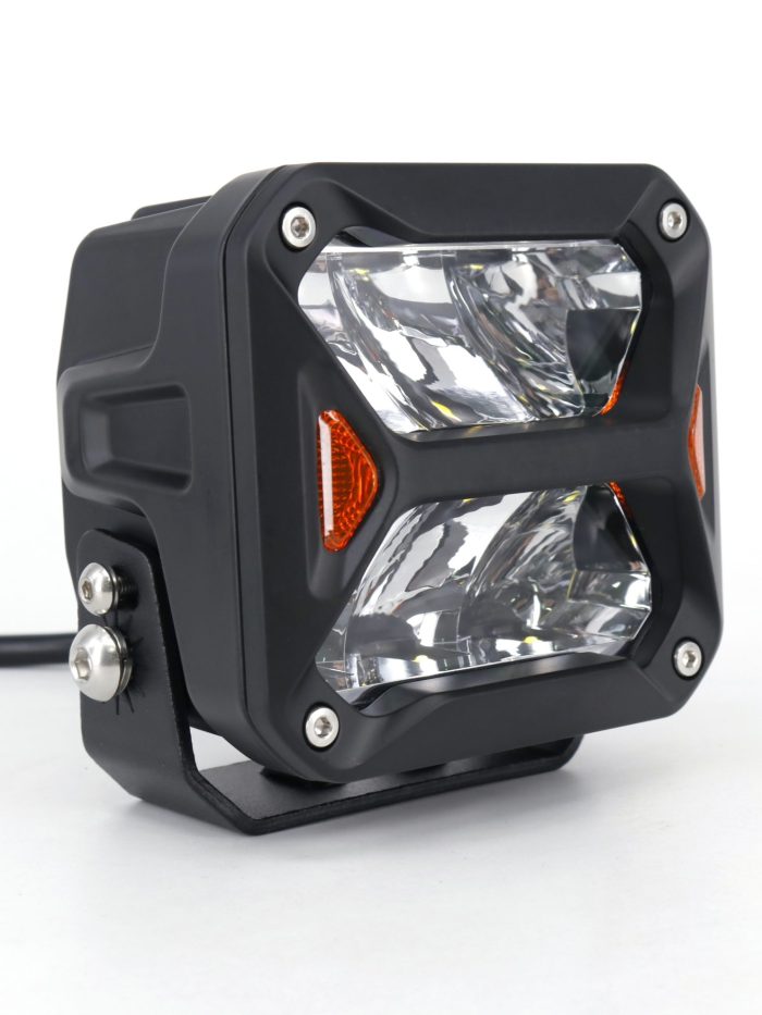 Faro Auxiliar Iron Dj5900cross Cuadrado 4 60w Color Blanco