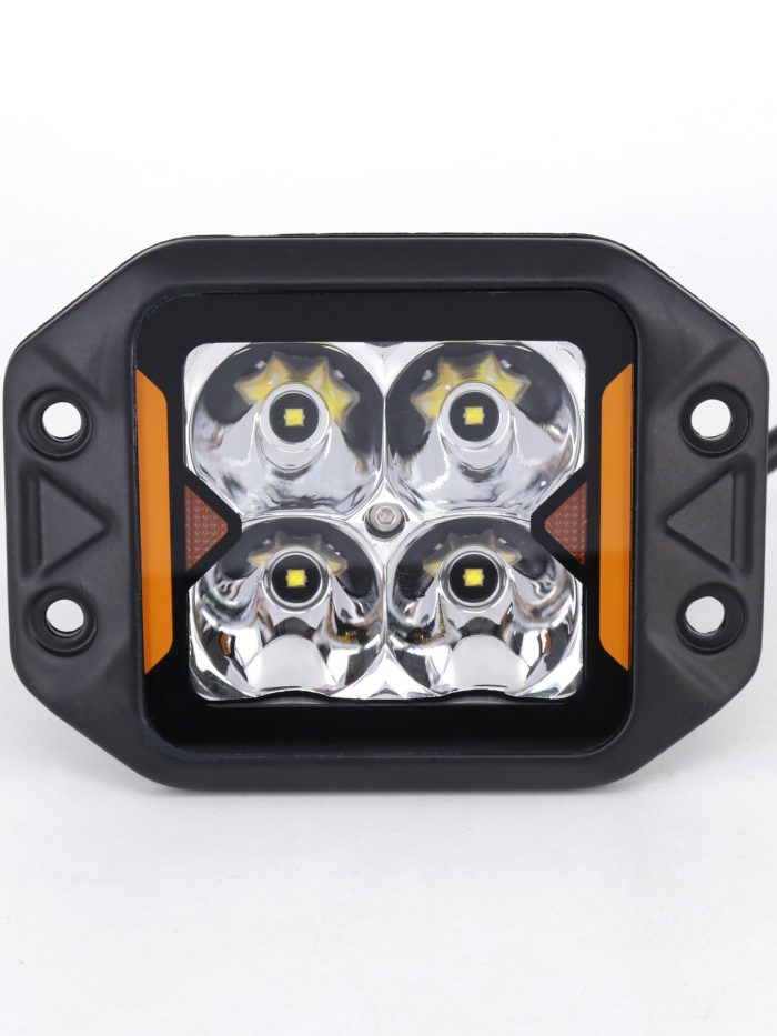 Faro Auxiliar Cuadrado Iron Led Dj5900jeep Embutir 3 20w