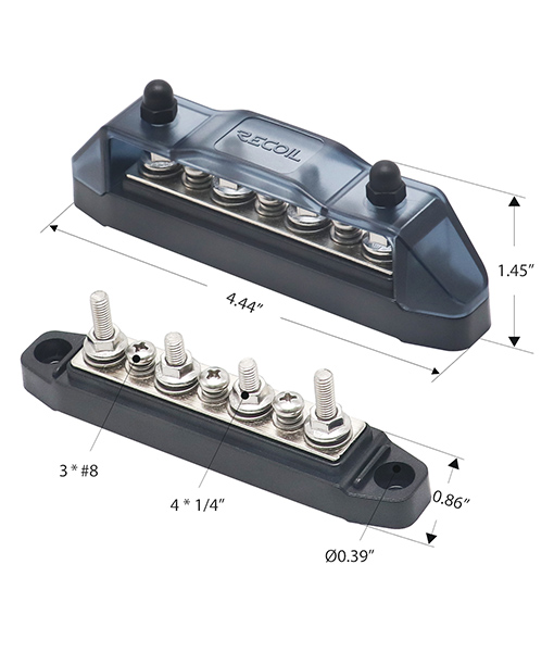 Bloque Distribuidor Recoil Bbs43-p 4 Pernos X Par – imagen 3