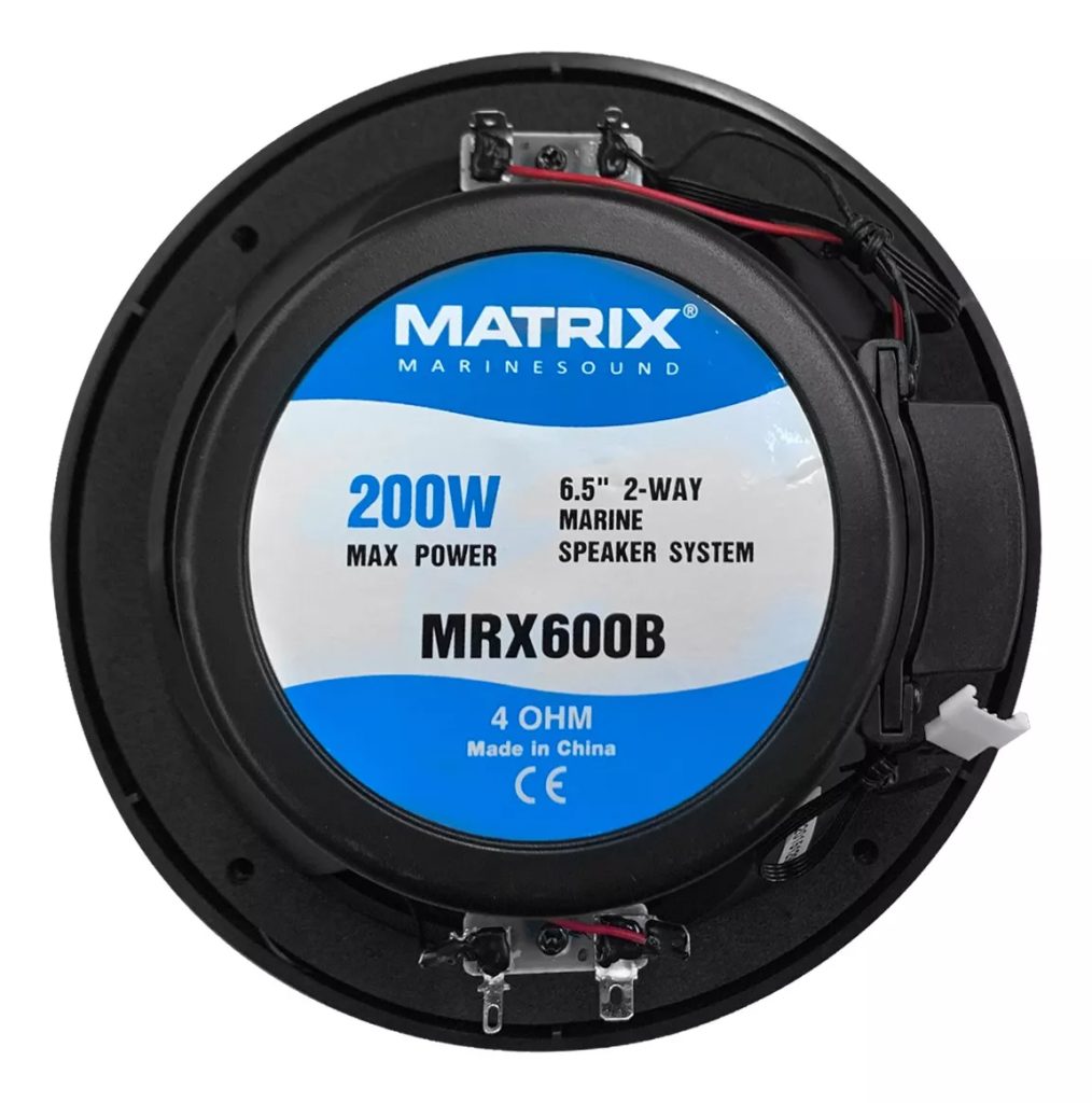 PARLANTES MATRIX MRX600B MARINOS 6.5″ 2V  RGB 200W NEGROS